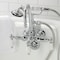 Kingston Brass CA10T1 3-3/8" Tub Wall Mount Clawfoot Tub Faucet with Hand Shower, Polished Chrome CA10T1 - alternate 4